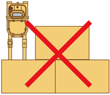 ガスメーターの前には物を置かないで下さい